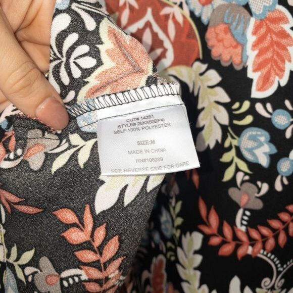 Society Girl Paisley Printed Shift Swing Dress Size Medium - Picture 6 of 6